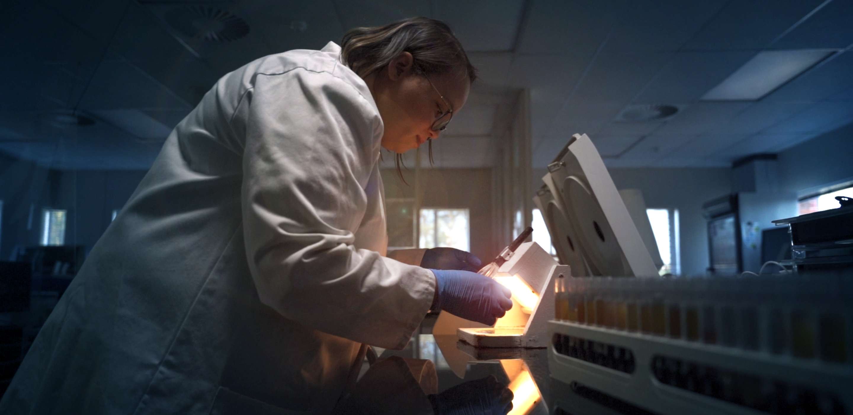 Young female scientist working in the laboratory