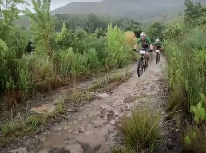 Watch how the Cape Epic racers battled rain and mud in stage six